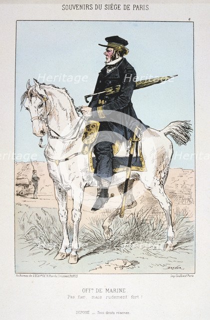 'Officier de Marine', Siege of Paris, 1870-1871. Artist: Anon