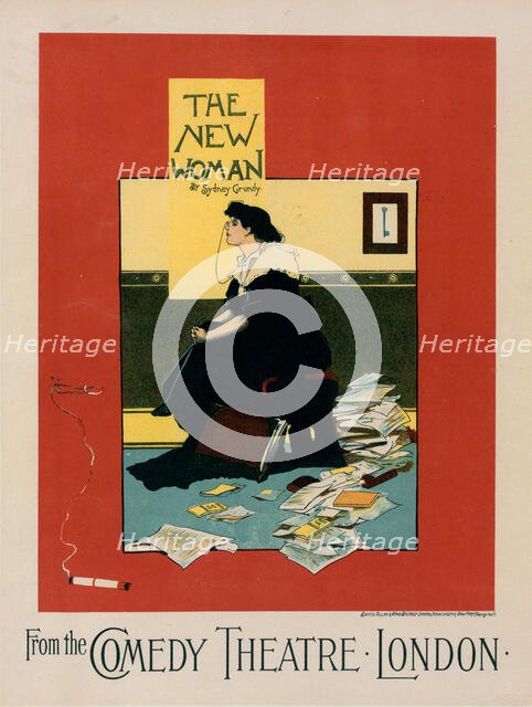 Affiche anglaise pour le Comedy Theatre, "The New Woman", c1897. Creator: Albert George Morrow.