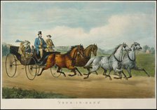 Four-in-Hand, 1861., 1861. Creators: Nathaniel Currier, James Merritt Ives, Currier and Ives.