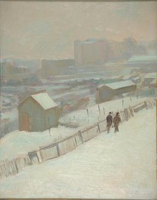 Snow in Montmartre, End of 19th cen.. Creator: Dulac, Charles-Marie (1865-1898).