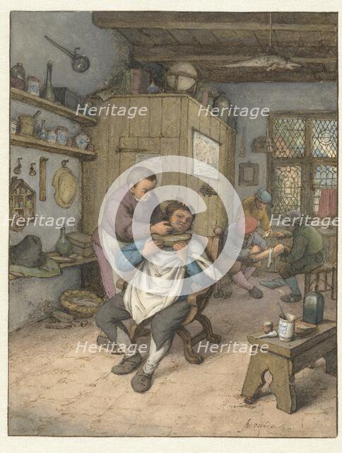 A Barbershop, 1673. Creator: Adriaen van Ostade.