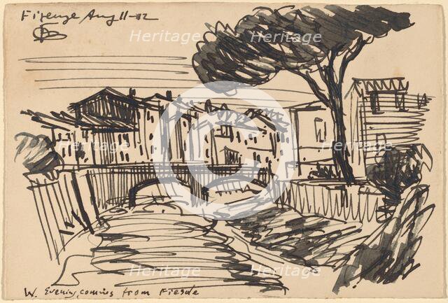 The Arno in the Evening, Florence, 1912. Creator: Oscar Bluemner.