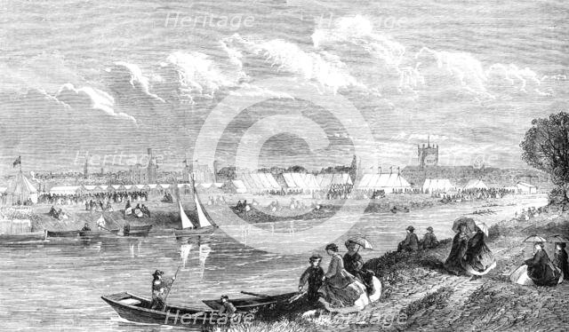 Meeting of the Gloucestershire Agricultural Society, on the banks of the Severn...Tewkesbury, 1865. Creator: Unknown.