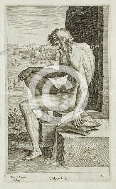 Tagus, 1586. Creator: Philip Galle.