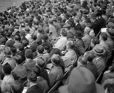 British Crowds Watching a Cricket Match, 1943-1944. Creator: British Pathe Ltd.