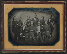 Group portrait of students, probably members of The Ranters, at Bethany College..., 1850-1851. Creator: Unknown.