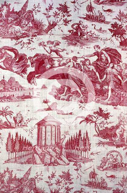 Le Char de l'Aurore (The Chariot of Dawn) (Furnishing Fabric), Nantes, 1785/89. Creator: Petitpierre et Cie.