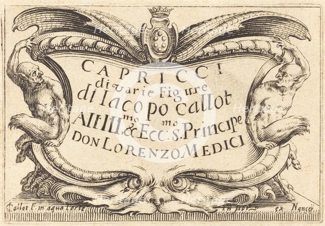 Title Page for "The Capricci", c. 1622. Creator: Jacques Callot.