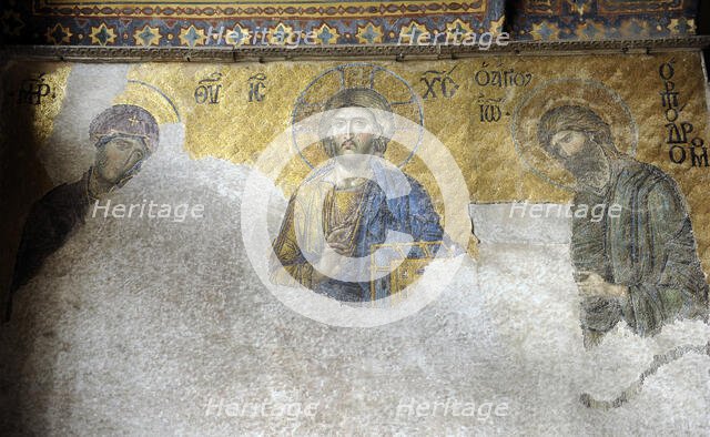 Mosaic of the Deesis, Hagia Sophia, Istanbul, Turkey, 13th century. Creator: Unknown.