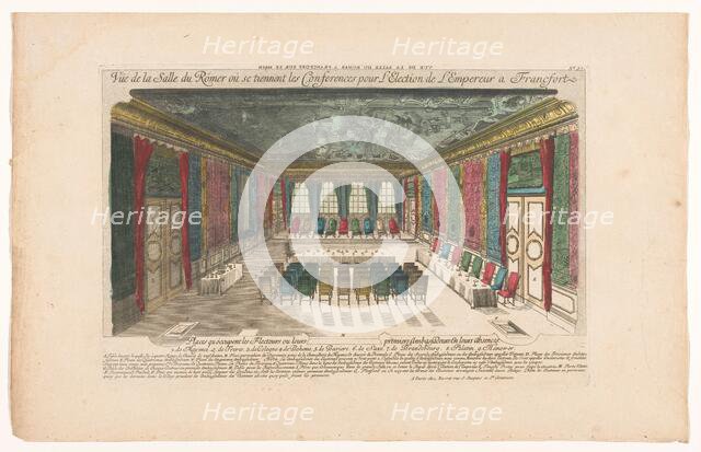 View of a room in the Romer in Frankfurt am Main, 1700-1799. Creator: Anon.