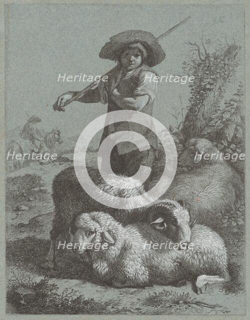 Shepherd Boy with Sheep, 1764. Creator: Francesco Londonio.