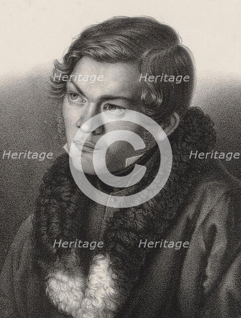 Portrait of the composer Karl Ludwig Drobisch (1803-1854), 1830. Creator: Hahn, Friedrich (1805-1870).