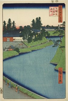 Benkei Moat from Soto-Sakurada to Kojimachi (Soto Sakurada Benkeibori Kojimachi)..., 1856. Creator: Ando Hiroshige.