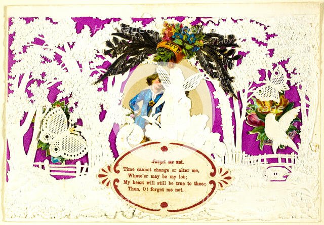 Forget Me Not (valentine), 1840/60. Creator: John Windsor.