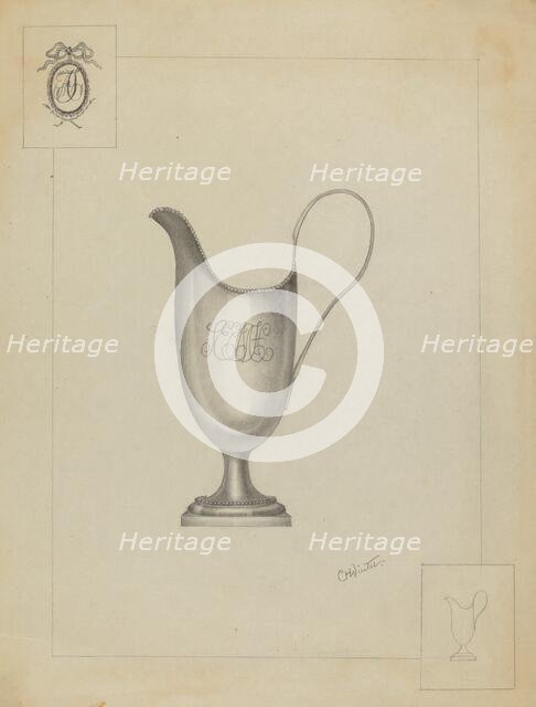 Silver Pitcher, 1935/1942. Creator: Charlotte Winter.