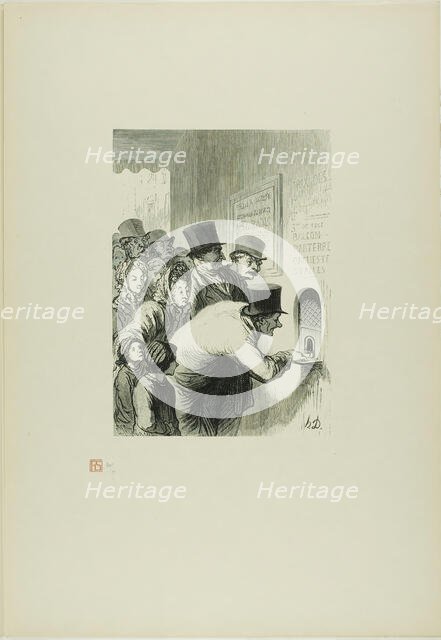 Box Office, 1862, printed 1920. Creator: Charles Maurand.