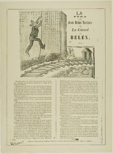 The Escape of Jesus Bruno Martinez from Belen Prison, 1892. Creator: José Guadalupe Posada.