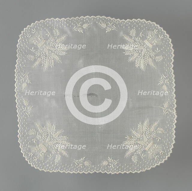 Handkerchief, France, 1825/75. Creator: Unknown.