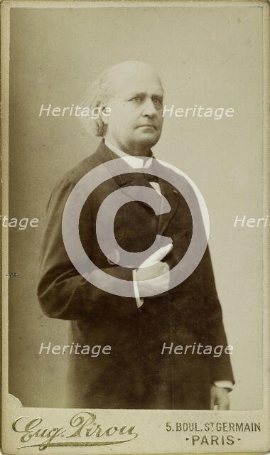 Portrait of Leconte de Lisle (1818-1894), c. 1870. Creator: Pirou, Eugène (1841-1909).