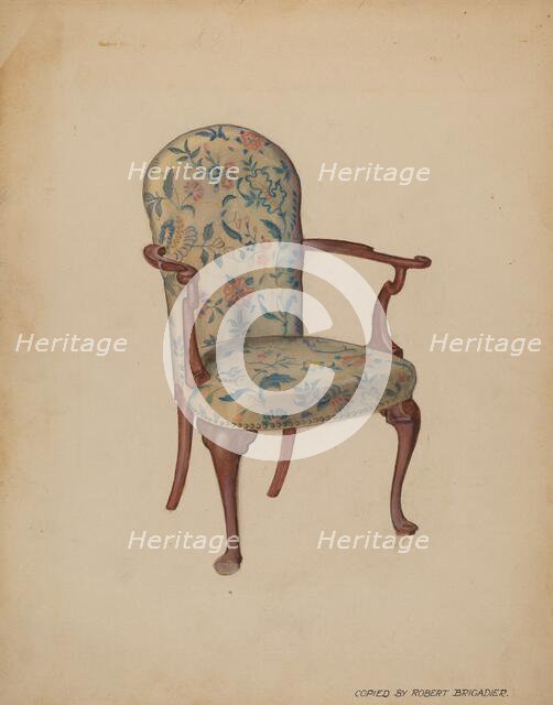 Armchair, c. 1936. Creator: Robert Brigadier.