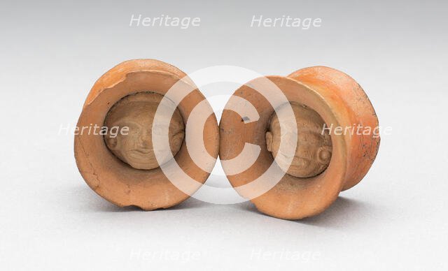 Pair of Earspools with Face in Interior, Possibly AD 450/1000. Creator: Unknown.