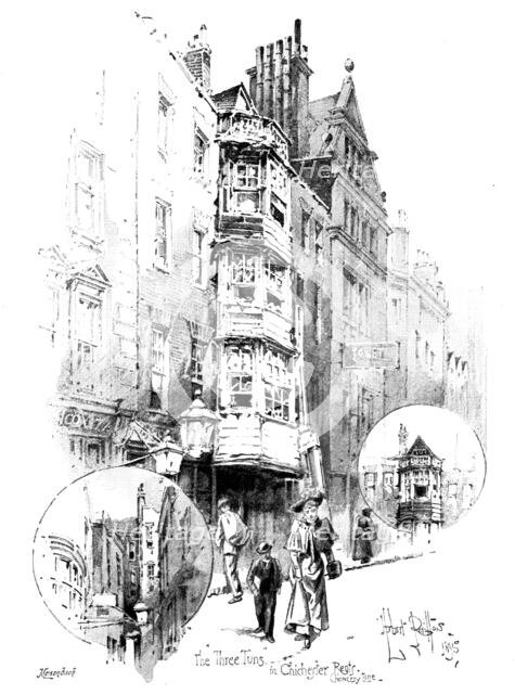 A bit of Old London, recently demolished, 1895. Creator: George Meisenbach.