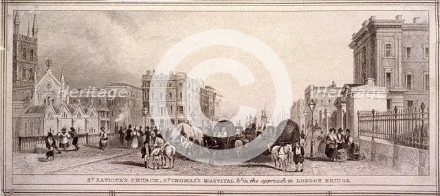 Borough High Street, Southwark, London, c1835. Artist: Anon