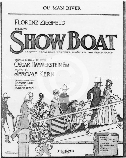 Poster for the musical 'Showboat', opened 1927. Creator: Unknown.