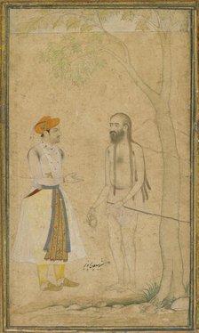The Mughal Prince Parvez and a Holy Man, ca. 1610. Creator: Unknown.