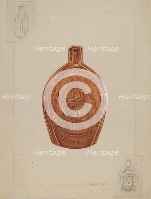 Flask, c. 1936. Creator: John Jordan.