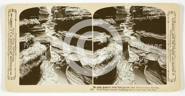 Cold Water Canon-looking down from near the Jug, 1870/1908. Creator: Henry Hamilton Bennett.