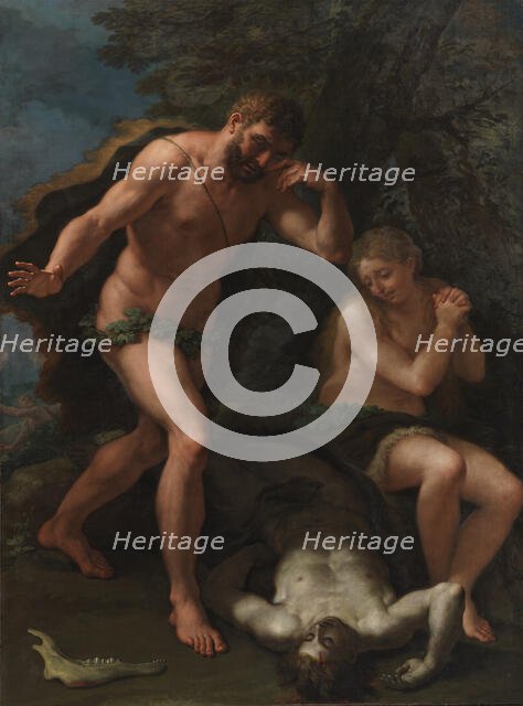 Adam and Eve Lamenting over the Body of Abel, 1715-1728. Creators: Paolo de' Matteis, Luca Giordano.