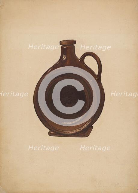 Pottery Jug, c. 1939. Creator: George C. Brown.