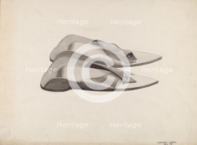 Pattens, c. 1936. Creator: Edward L Loper.