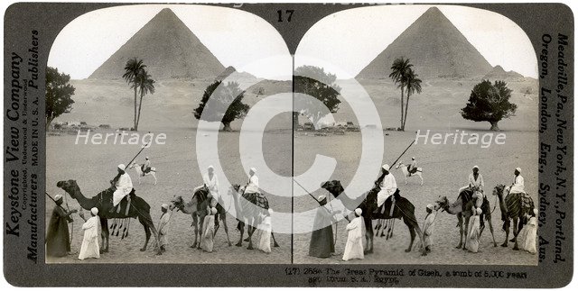 The Great Pyramid of Giza, Egypt, 1905.Artist: Underwood & Underwood