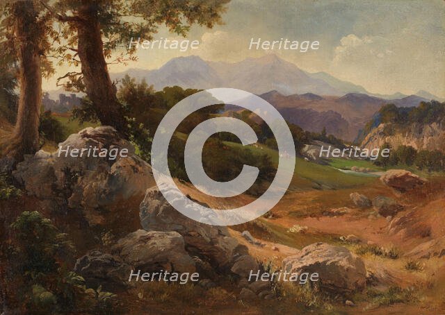 Mountain Landscape with Goats, Undated. Creator: Johann Wilhelm Schirmer.