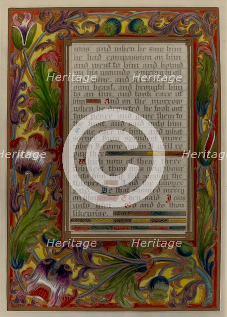 Illuminated Parable: Man Among Thieves, c. 1936. Creators: Robert Stewart, James Gross.