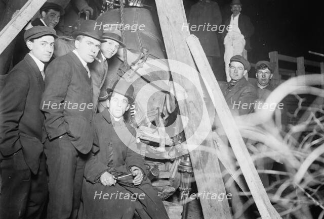Wrecked city auto in Central Park, between c1910 and c1915. Creator: Bain News Service.