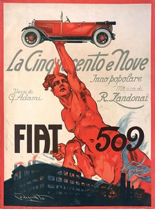 Fiat 509, 1925. Creator: Codognato, Plinio (1878-1940).