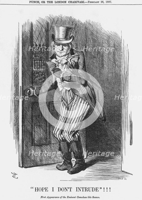 Hope I Don't Intrude!!!, 1887. Artist: Joseph Swain