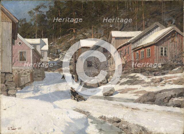 Street in Kragerø, 1882. Creator: Thaulov, Fritz (1847-1906).