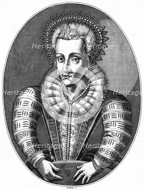 Anne of Denmark, queen consort of King James I. Artist: Roberts