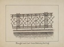 Balcony Railing, c. 1936. Creator: Lucien Verbeke.