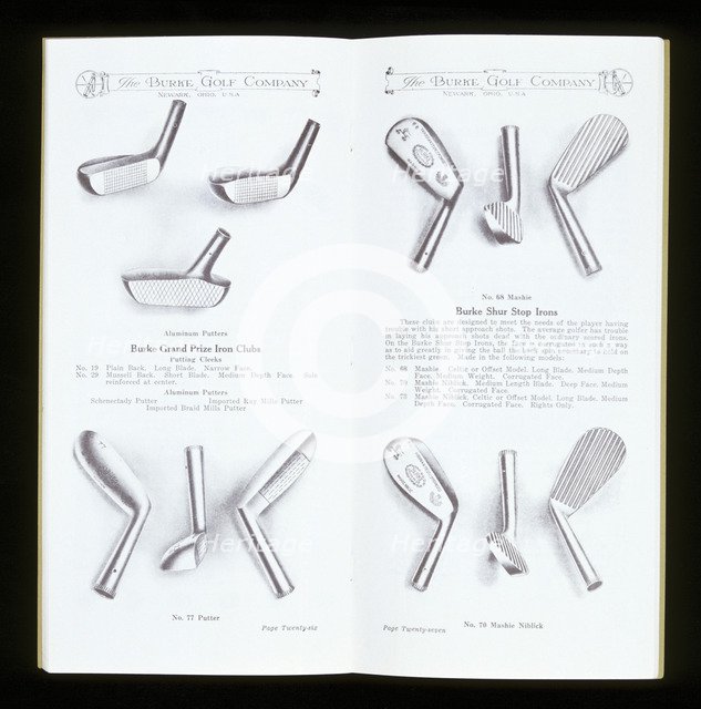 Page from a golf equipment catalogue, c1920-c1960. Artist: Unknown