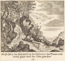 Waterfall, 1681. Creator: Melchior Küsel.