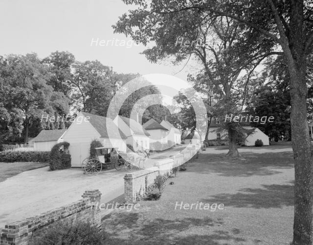 The Wall at the edge of the lawn at Mt. Vernon, c.between 1910 and 1920. Creator: Unknown.
