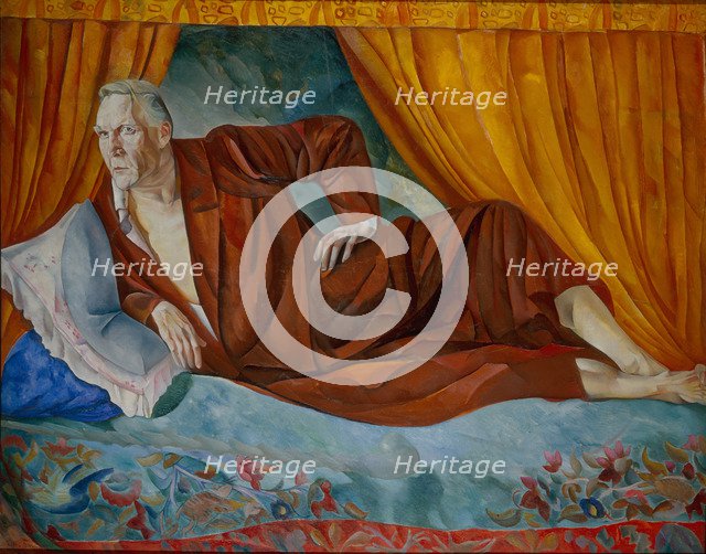 Portrait of the singer Fyodor I. Shalyapin (1873-1938), 1918. Artist: Grigoriev, Boris Dmitryevich (1886-1939)