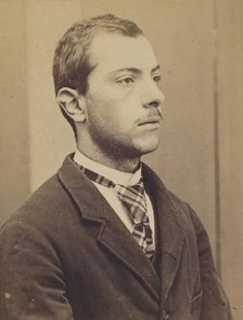 Spanagel. Emile, Ignace. 20 ans, né le 28/2/74 à Paris XVlle. Serrurier. Anarchiste. 7/7/94., 1894. Creator: Alphonse Bertillon.