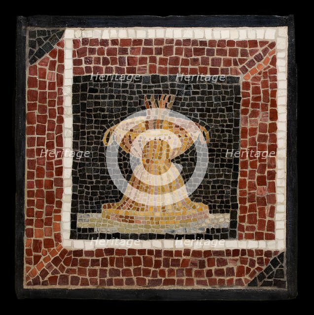 Mosaic Floor Panel Depicting a Brazier, 2nd century. Creator: Unknown.