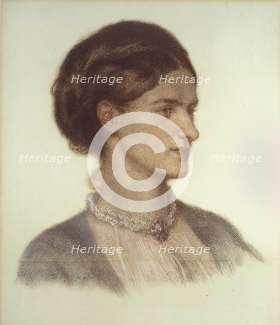 Portrait of Rosalind, Countess of Carlisle, 1870. Artists: Dante Gabriel Rossetti, Rosalind Howard.